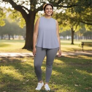 Nike Dri-FIT One Luxe Tank Top Women's 3X Yoga Run Reflective Logo DN2346 NWT